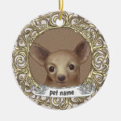 Chihuahua-herinnering ornament (Voorkant)