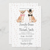 Chihuahua-hond bruid bruidegom huwelijk kaart (Voorkant / Achterkant)