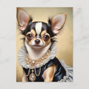 Chihuahua hond dragen jurk briefkaart