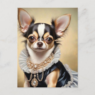 Chihuahua hond dragen jurk briefkaart