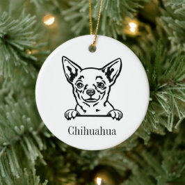 Chihuahua hond Gepersonaliseerd Huisdier Ornament, Keramisch Ornament