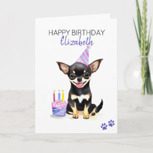 Chihuahua Hond Gepersonaliseerde Gelukkige Verjaar Kaart