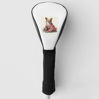 Chihuahua hond in Japanse Kimono Robe illustratie Golfheadcover
