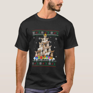 Chihuahua Hond Kerstboom Grappige Lelijke Kerstmis T-shirt