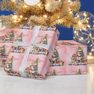 Chihuahua Hond Kerstmis thema inpakpapier