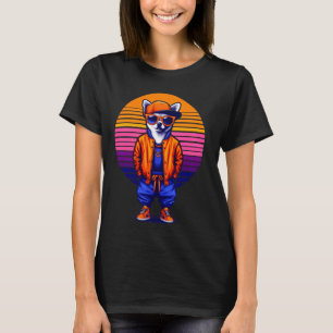 Chihuahua Hond Moderne Stedelijke Stijl Zonsonderg T-shirt
