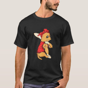 Chihuahua-hond Moeder Bandana Schattig Ik Hou van T-shirt