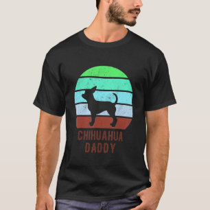 Chihuahua Hond Papa Vintage Retro 70 80 Jaren T-shirt