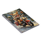 Chihuahua Hond Rijden Motorfiets Kerstmis Notitieboek (Rechterzijde)