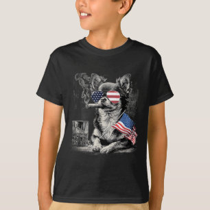 Chihuahua Hond Vader Patriottische Amerikaanse Vla T-shirt