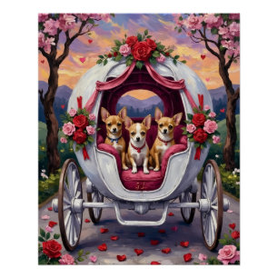Chihuahua Hond Valentijnsdag Perfect Poster