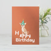 Chihuahua hond verjaardagsfeestje uitnodiging (Staand voorkant)