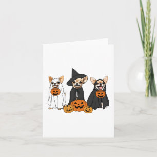 Chihuahua Honden Lovers Ghost Witch Mummy Hallowee Kaart