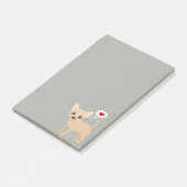 Chihuahua houdt van rood hart post-it® notes (Schuin)