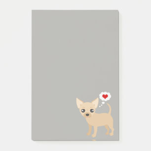 Chihuahua houdt van rood hart post-it® notes