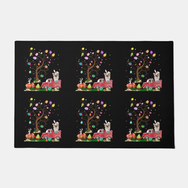 Chihuahua Hunt Egg Tree  Vrachtdag Deurmat (Voorkant)