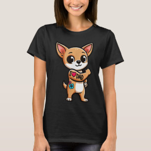 Chihuahua I Love Dad Funny Dog Tattoo _1 T-shirt
