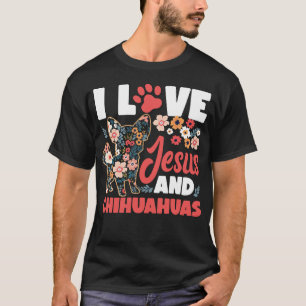 Chihuahua Ik hou van Jezus en Chihuahuas Jezus gel T-shirt