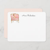 Chihuahua illustration Carte de remerciements plat (Devant / Derrière)