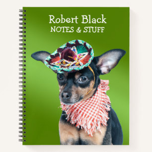 Chihuahua in een Mexicaanse Sombrero Notitieboek