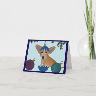 Chihuahua in gebroken kerstversiering