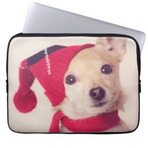 Chihuahua in het Pet van de winter Laptop Sleeve