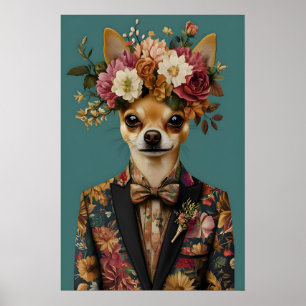 Chihuahua In Pak Poster, Chihuahua Portret Poster