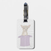 Chihuahua in Top Hat Bagagelabel (Achterkant verticaal)