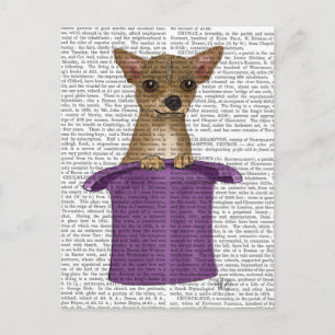 Chihuahua in Top Hat Briefkaart