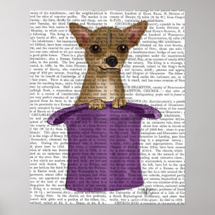Chihuahua in Top Hat Poster