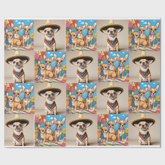 Chihuahua-inpakpapier Cadeaupapier (Vlak)