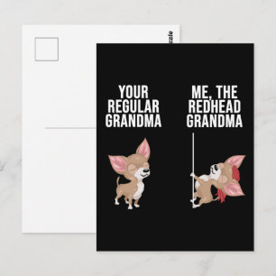 Chihuahua, je reguliere grootmoeder... ik ben de r briefkaart
