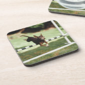 Chihuahua Jumping Hurdle Drankjes Onderzetter (Linkerzijde)