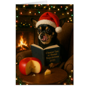 Chihuahua 'Kaasbelasting' kerstkaart
