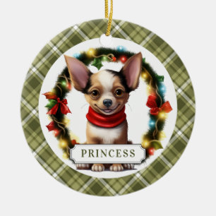 Chihuahua keramische cirkelornament keramisch ornament