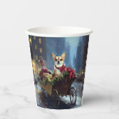 chihuahua kerst feestelijk seizoen papieren bekers (Voorkant)