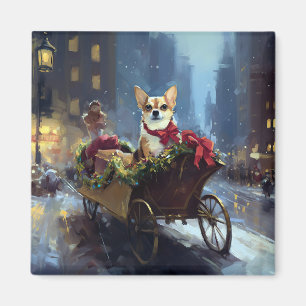 Chihuahua Kerst Feestelijke Periode Magneet
