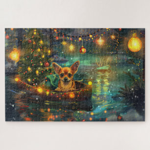 Chihuahua Kerst Feestelijke Reis Legpuzzel