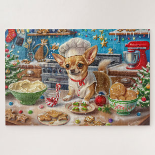 Chihuahua Kerstbakken: Feestelijke Kerstmis Legpuzzel