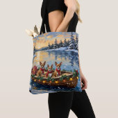 Chihuahua Kerstboot Vakantie Draagtas (Dichtbij)