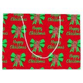 Chihuahua kersthond en Groene tas met groot cadeau Groot Cadeauzakje (Achterkant)