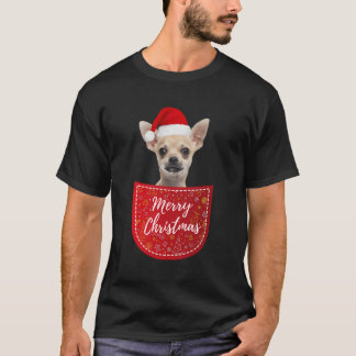 Chihuahua kersthond in je zak t-shirt
