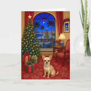 Chihuahua Kerstkaart Feestdagen Kaart
