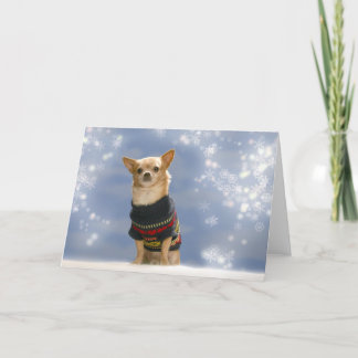 Chihuahua kerstkaart feestdagen kaart