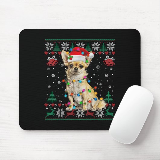 Chihuahua Kerstkerstkerstkerstkerstman Ugly Sweate Muismat (Met muis)