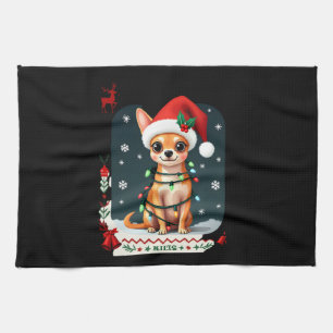 Chihuahua Kerstman Santa Lelijke Trui Hond Liefheb Theedoek