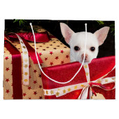 Chihuahua Kerstmis Groot Cadeauzakje (Achterkant)