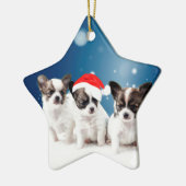 Chihuahua Kerstmis Keramisch Ornament (Links)