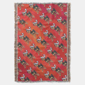 Chihuahua Kerstmis op rood Deken (Voorkant Verticaal)