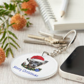 Chihuahua kerstmis sleutelhanger (Voorkant Rechts)